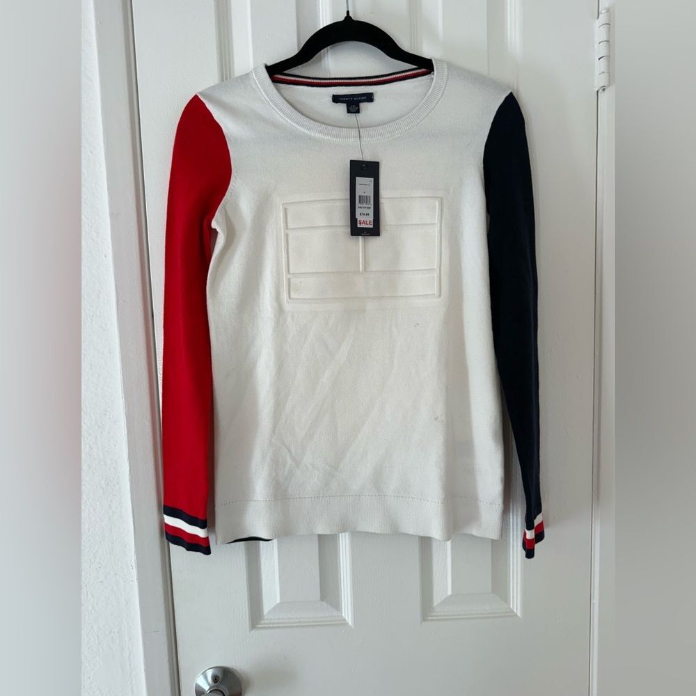 Tommy Hilfiger Colorblock Crewneck Sweater XXS NWT